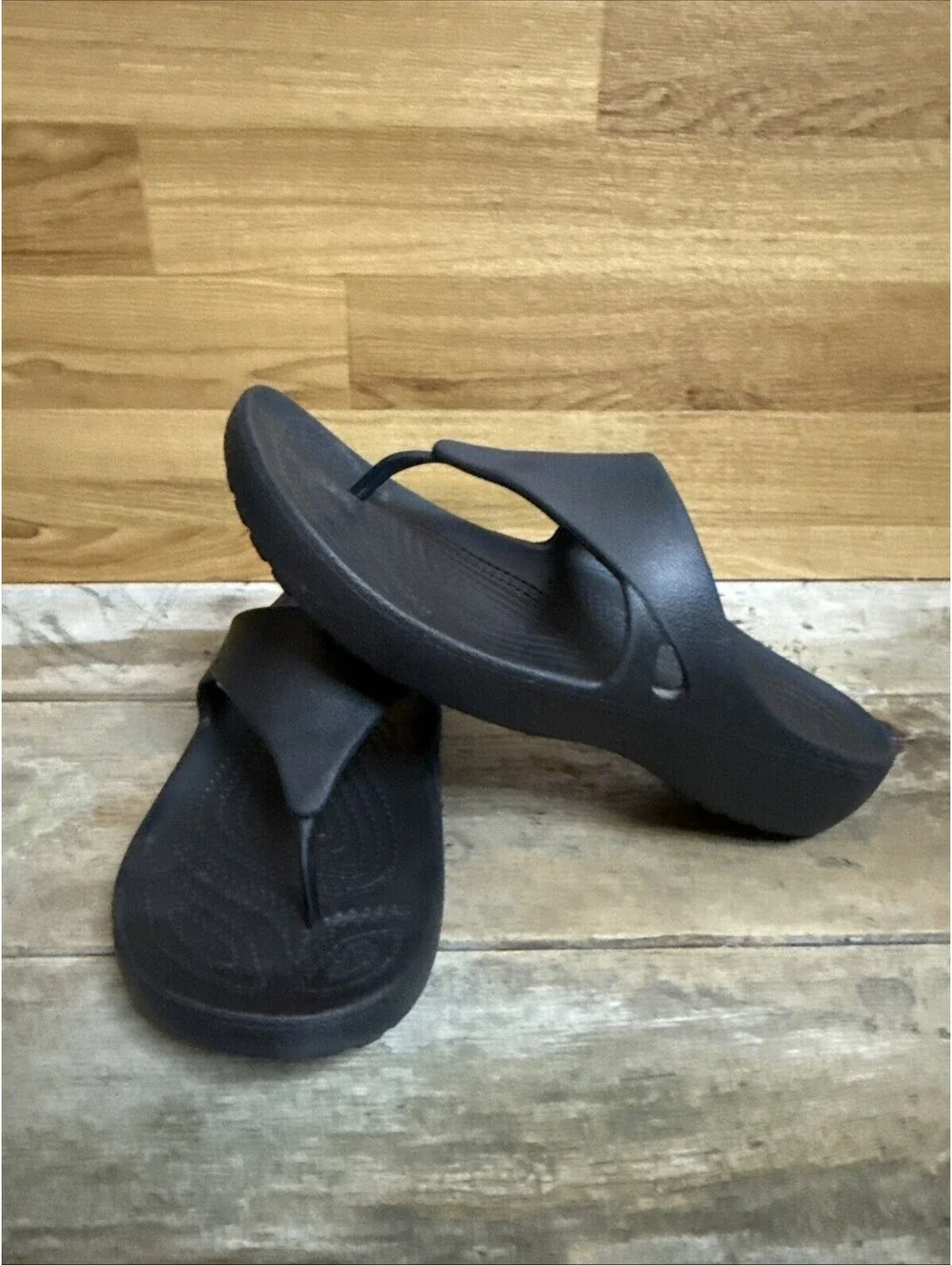 Crocs Womens Kadee II Flip Color Black Size 10